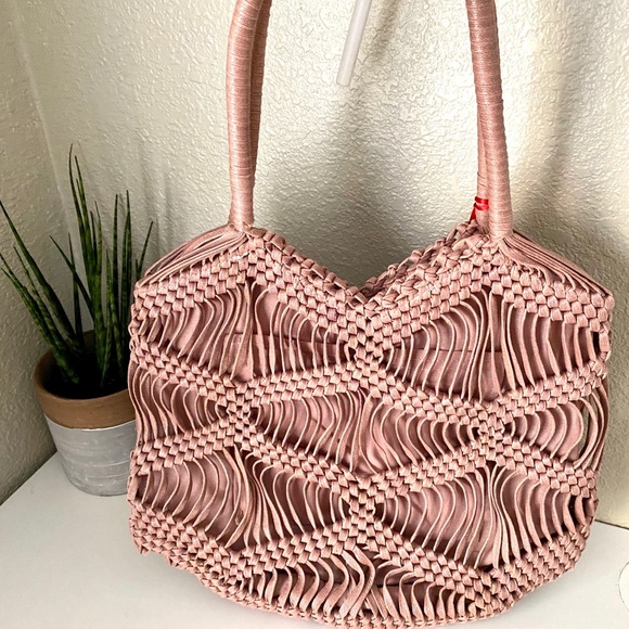 London Kaye Handbags - Boho Macrame Shoulder Bag hand woven